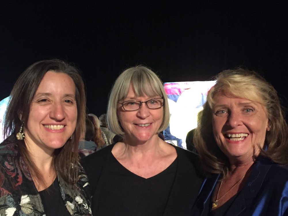 (Courtesy. L to R:  Michelle Harris, Founder of the Survivor Quilt Project, Dr. Elaine Westerlund, Founder of Incest Resources, and Donna Jenson, Founder of Time to Tell.) 