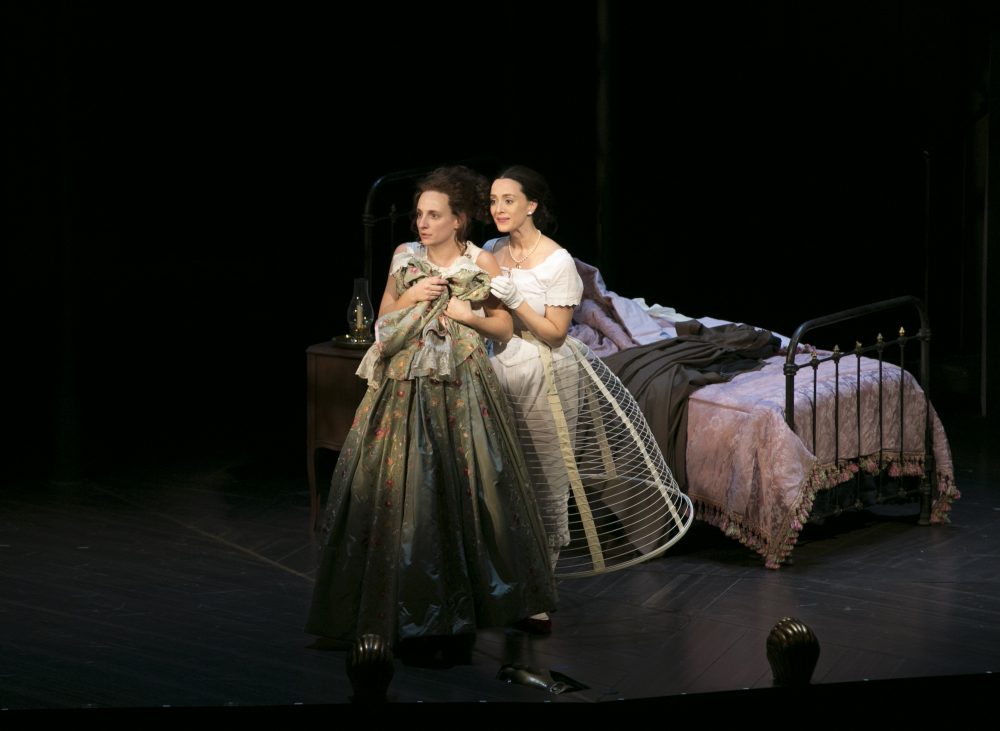 Tracee Chimo and Christina Bennett Lind in &quot;Fingersmith.&quot; (Evgenia Eliseeva)