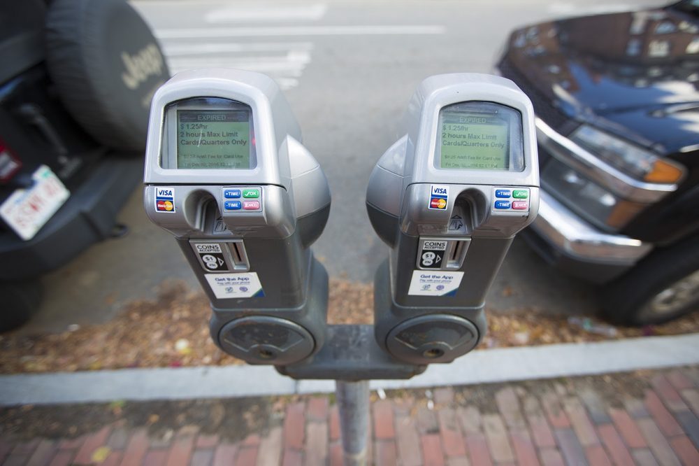 A parking meter in Boston. (Jesse Costa/WBUR)