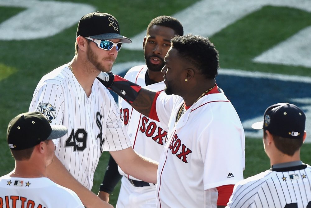 Former White Sox ace Chris Sale, left, will take the mound for the Red Sox in the 2017 season. (Denis Poroy/Getty Images)