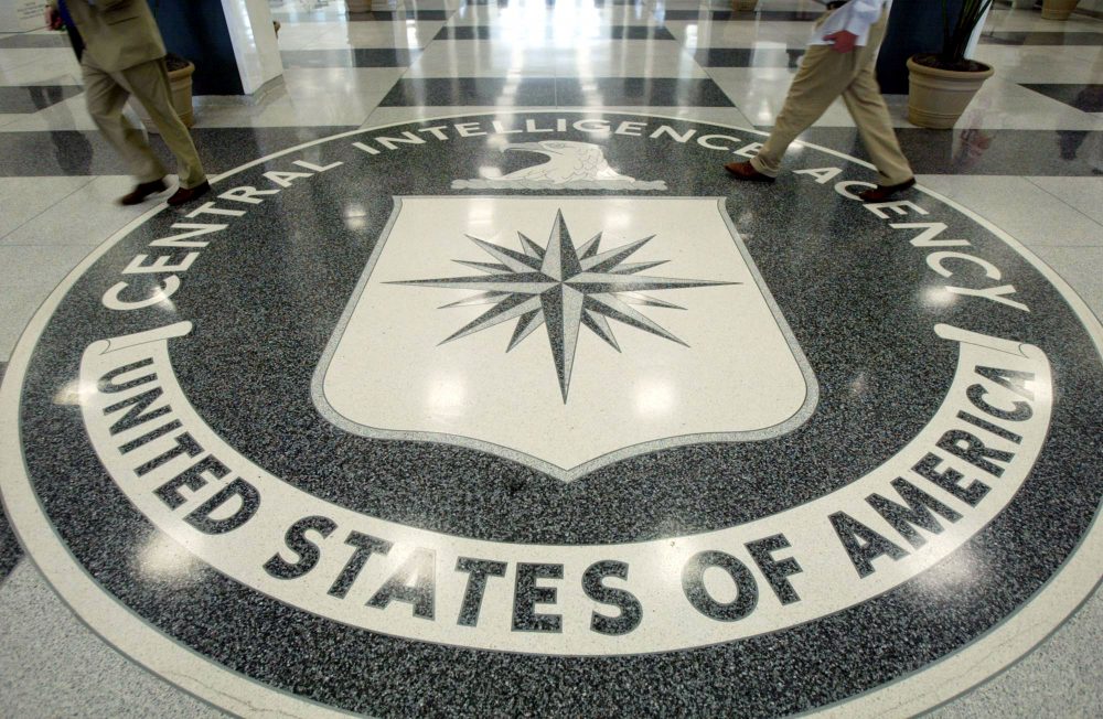 The CIA symbol is shown on the floor of CIA Headquarters, July 9, 2004 at CIA headquarters in Langley, Va. (Mark Wilson/Getty Images)