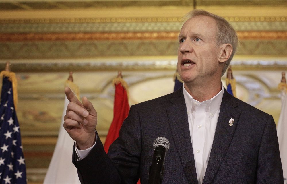 In this Sept. 26, 2016 file photo, Illinois Gov. Bruce Rauner speaks at the Illinois State Capitol, in Springfield, Ill. (Seth Perlman/AP)