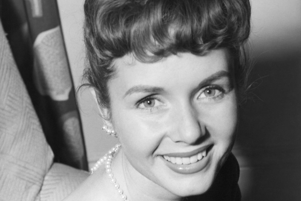 Debbie Reynolds in London in 1955. (Bob Dear/AP)