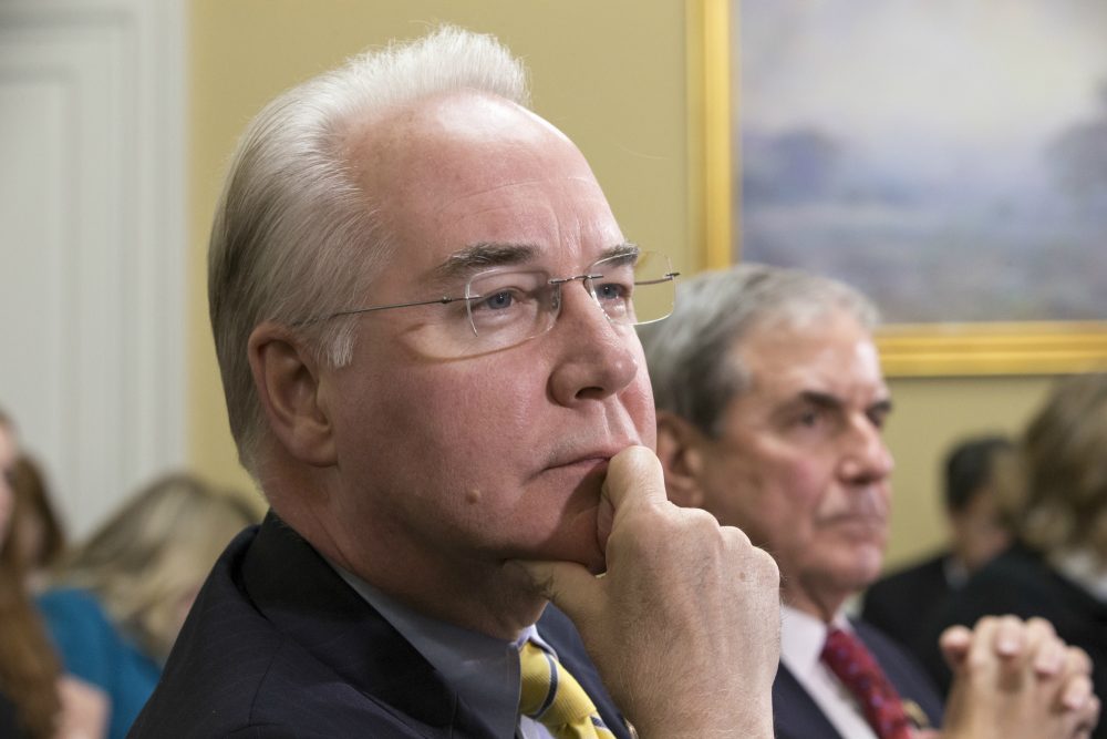Trump’s designated health care overlord deserves a high grade for boldly going into detail where no Obamacare grouse has gone before, writes Rich Barlow. But the replacement ship he’s piloting can only end in a crash. Pictured: Rep. Tom Price, R-Ga., appears before the Rules Committee on Capitol Hill in Washington in January 2016. Republicans hope that as President-elect Donald Trump's choice to run the Department of Health and Human Services, Price will preside over the dismantlement of President Barack Obama's signature health care law. (J. Scott Applewhite, File)