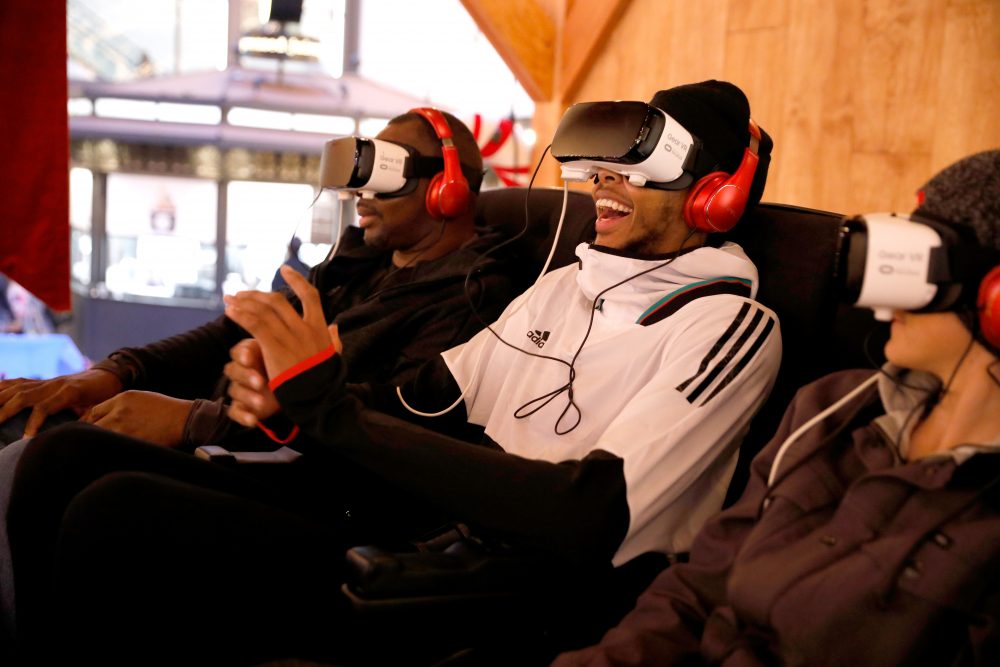 NBA player Brandon Ingram wears the Samsung Gear VR. Virtual reality technology has already come to the NBA. (Rachel Murray/Getty Images for Samsung)