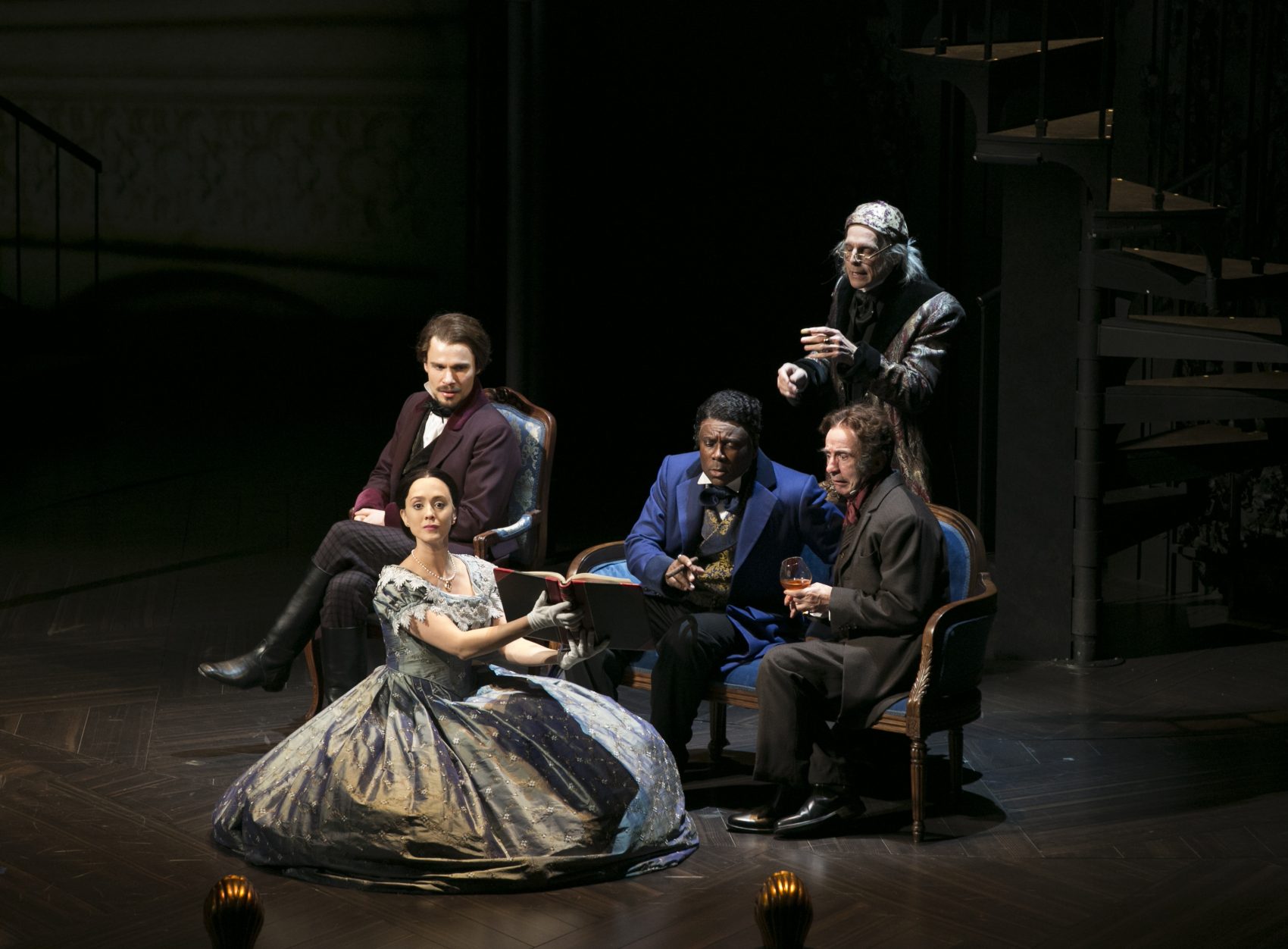 The cast of A.R.T.'s &quot;Fingersmith.&quot; (Courtesy Evgenia Eliseeva/American Repertory Theater)