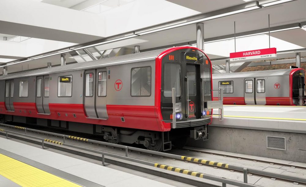 An artist's rendering of the new Red Line cars. (MBTA)