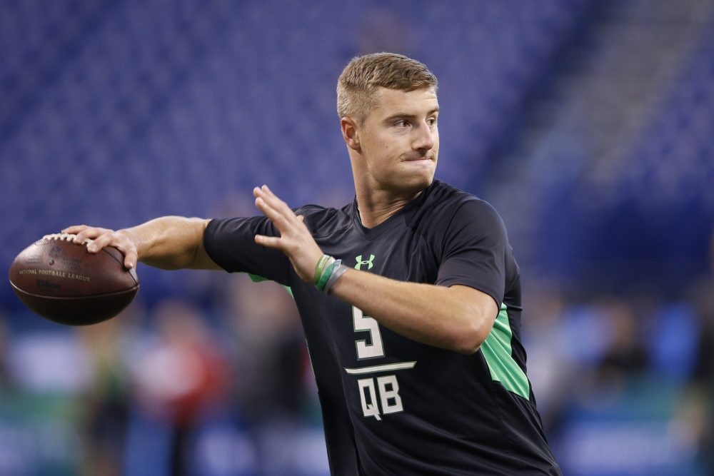 Rookie quarterback Connor Cook will make his first-ever start this weekend -- in a playoff game. (Joe Robbins/Getty Images)
