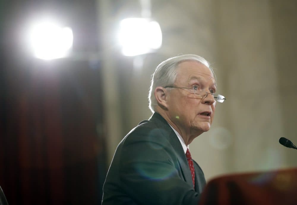 Attorney General-designate, Sen. Jeff Sessions, R-Ala., testifies on Capitol Hill in Washington, Tuesday, Jan. 10, 2017, at his confirmation before before the Senate Judiciary Committee. (Alex Brandon/AP)