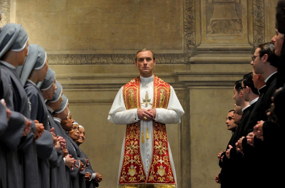 This image released by HBO shows Jude Law from the HBO series, &quot;The Young Pope.&quot; (HBO via AP)