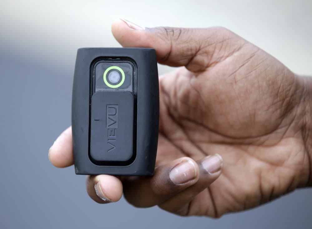 Boston Police Commissioner Bill Evans says he hopes to extend the city's body camera pilot program in to better assess how it's working. The six-month pilot program is more than half-way through. (Darron Cummings/AP)