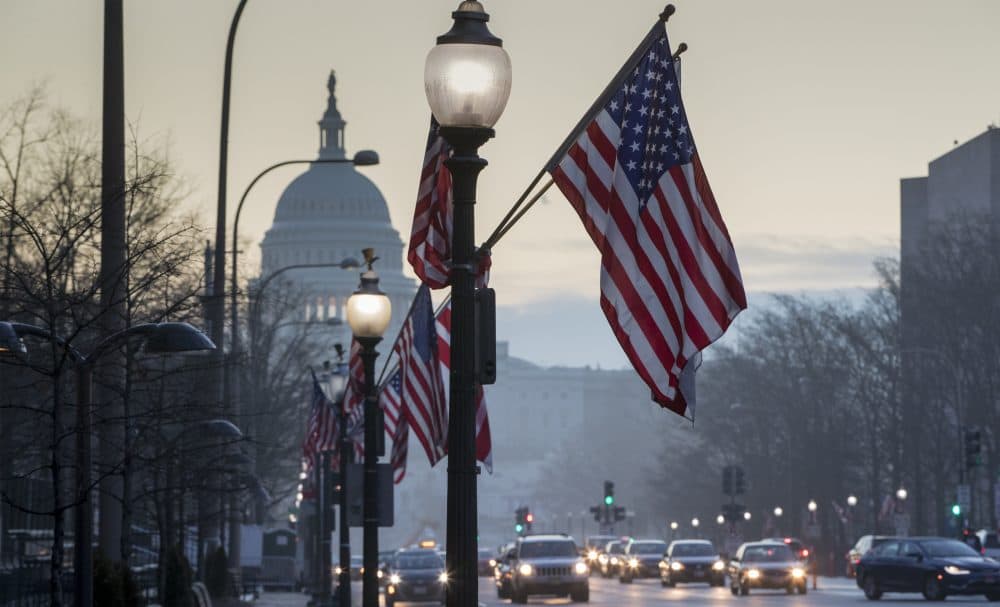 The Capitol in Washington, is seen at dawn on Wednesday as the city prepares for Friday's inauguration of Donald Trump as president. (J. Scott Applewhite/AP)