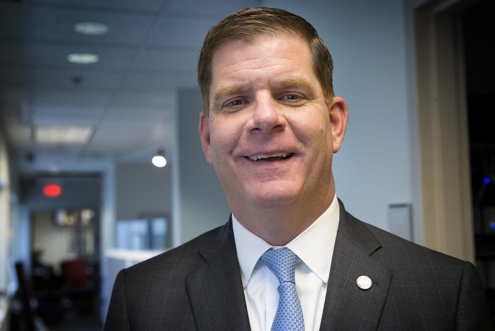 Mayor Marty Walsh was given a Local Arts Leadership award by the Americans for the Arts. (Robin Lubbock/WBUR)