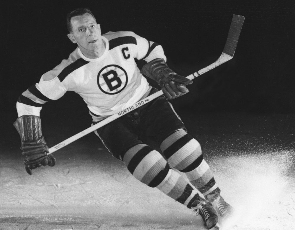 Milt Schmidt photographed in September 1953 as captain of the Boston Bruins. (AP File Photo)