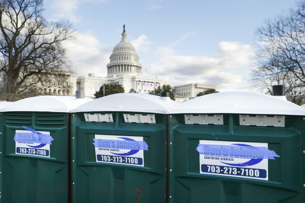 It was the week before everything changed, writes Tom Keane. Here's 10 news items to remember it by. Pictured: Portable toilets have their brand name &quot;Don's Johns&quot; covered with masking tape as preparations continue for Friday's presidential inauguration, Wednesday, Jan. 18, 2017, on Capitol Hill in Washington. (John Minchillo/AP)