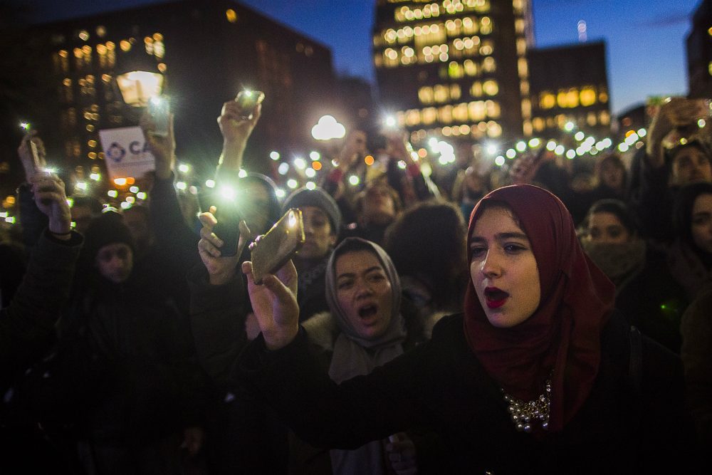 Tom Keane's weekly round-up of the notable, the quotable and the otherwise irresistible from the week in the news that was. Pictured: Muslim women shout slogans during a rally against President Donald Trump's order cracking down on immigrants living in the U.S. at Washington Square Park in New York, Wednesday, Jan. 25, 2017. (Andres Kudacki/AP)