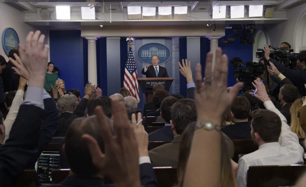 A non-traditional candidate who did not play by the rules can be expected to behave similarly once in office, writes Lauren Stiller Rikleen. That means the media needs a new rulebook. Pictured: White House press secretary Sean Spicer calls on a reporter during the daily briefing at the White House in Washington, Tuesday, Jan. 24, 2017. (Susan Walsh/AP)