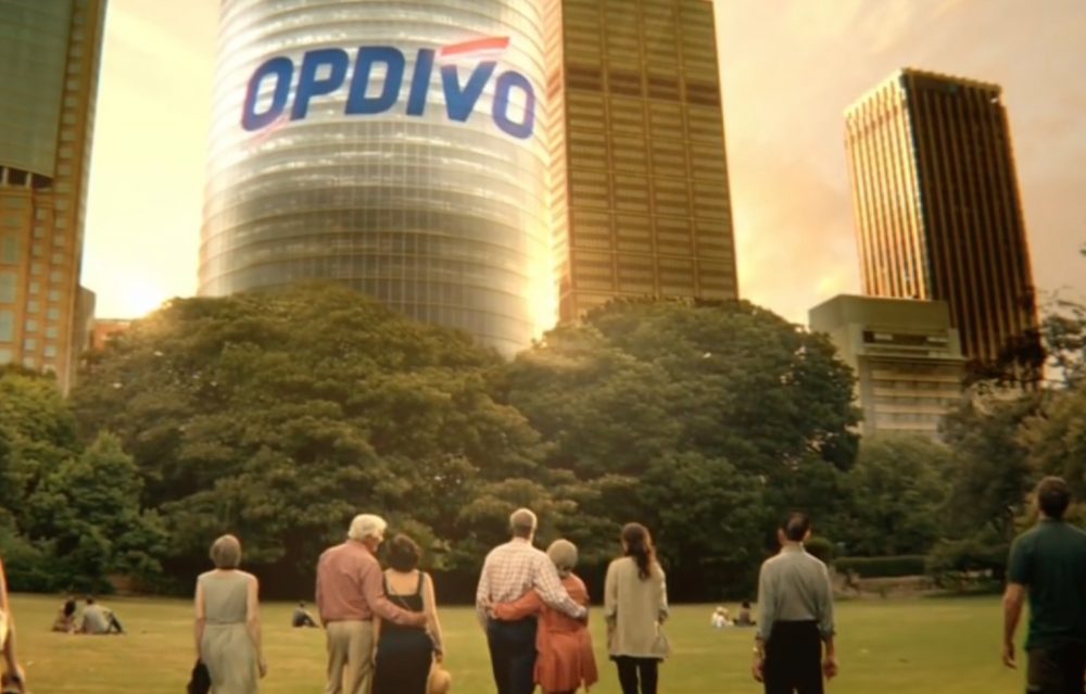 A screenshot of a recent TV ad for the immunotherapy drug Opdivo (YouTube)