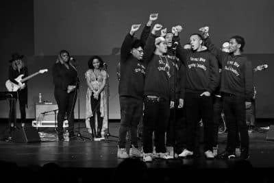 Since Donald Trump's election, writes Adam Stumacher, students at his school are fearful and have faced more incidents of hate. But they are learning how to transform emotion into civic engagement. Strong Men Strong Leaders performed at the Strand Theater in Dorchester the night before Trump's inauguration. (Joni Lohr/Courtesy)