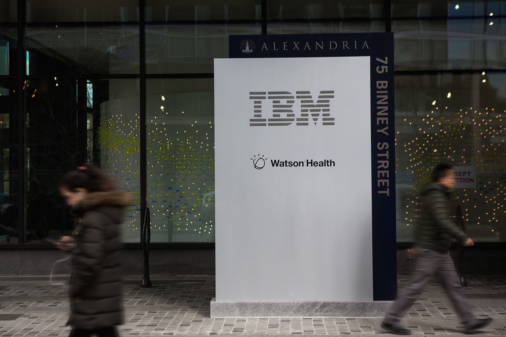 IBM Watson Health on Binney Street in Cambridge. (Jesse Costa/WBUR)
