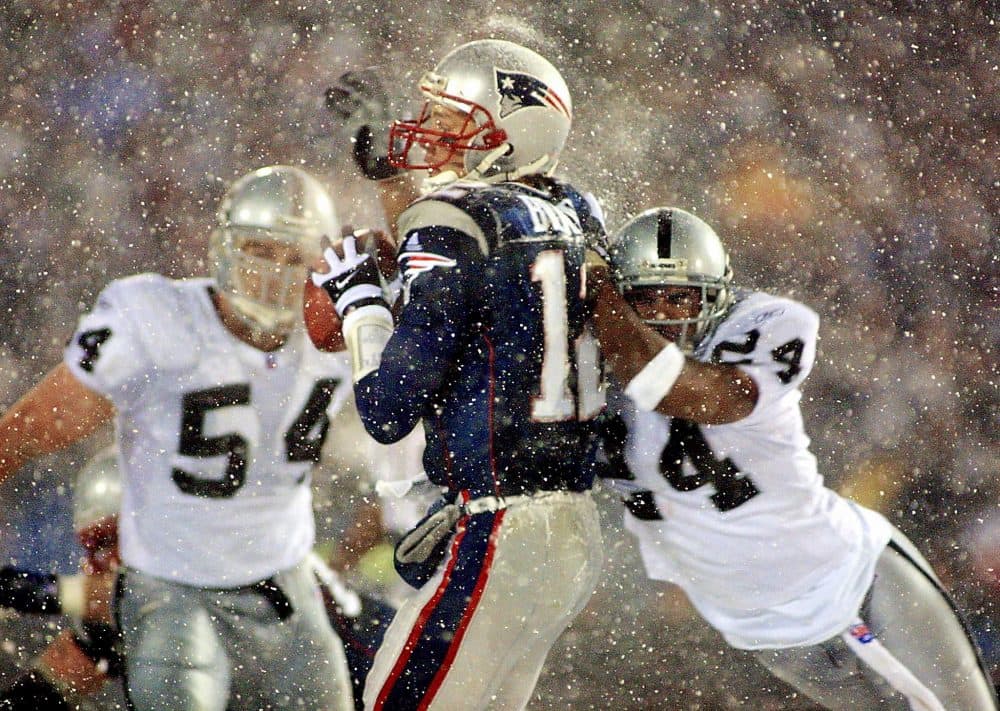 The tuck rule saved the Patriots from defeat in the 2002 divisional playoffs and has been debated ever since. (Matt Campbell/Getty Images)