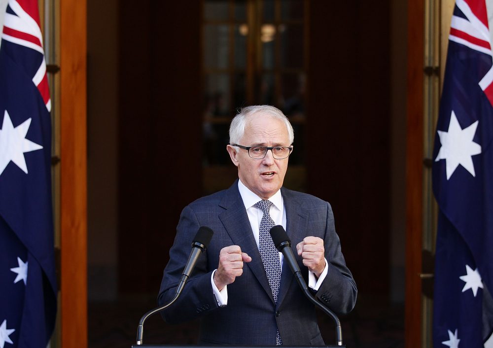 Australian Prime Minister Malcolm Turnbull during a press conference at Parliament House in September 2015 in Canberra, Australia. (Stefan Postles/Getty Images)