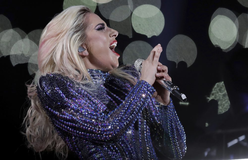 Singer Lady Gaga performs during the halftime show of Super Bowl 51 on Sunday, Feb. 5, 2017, in Houston. (Darron Cummings/AP)