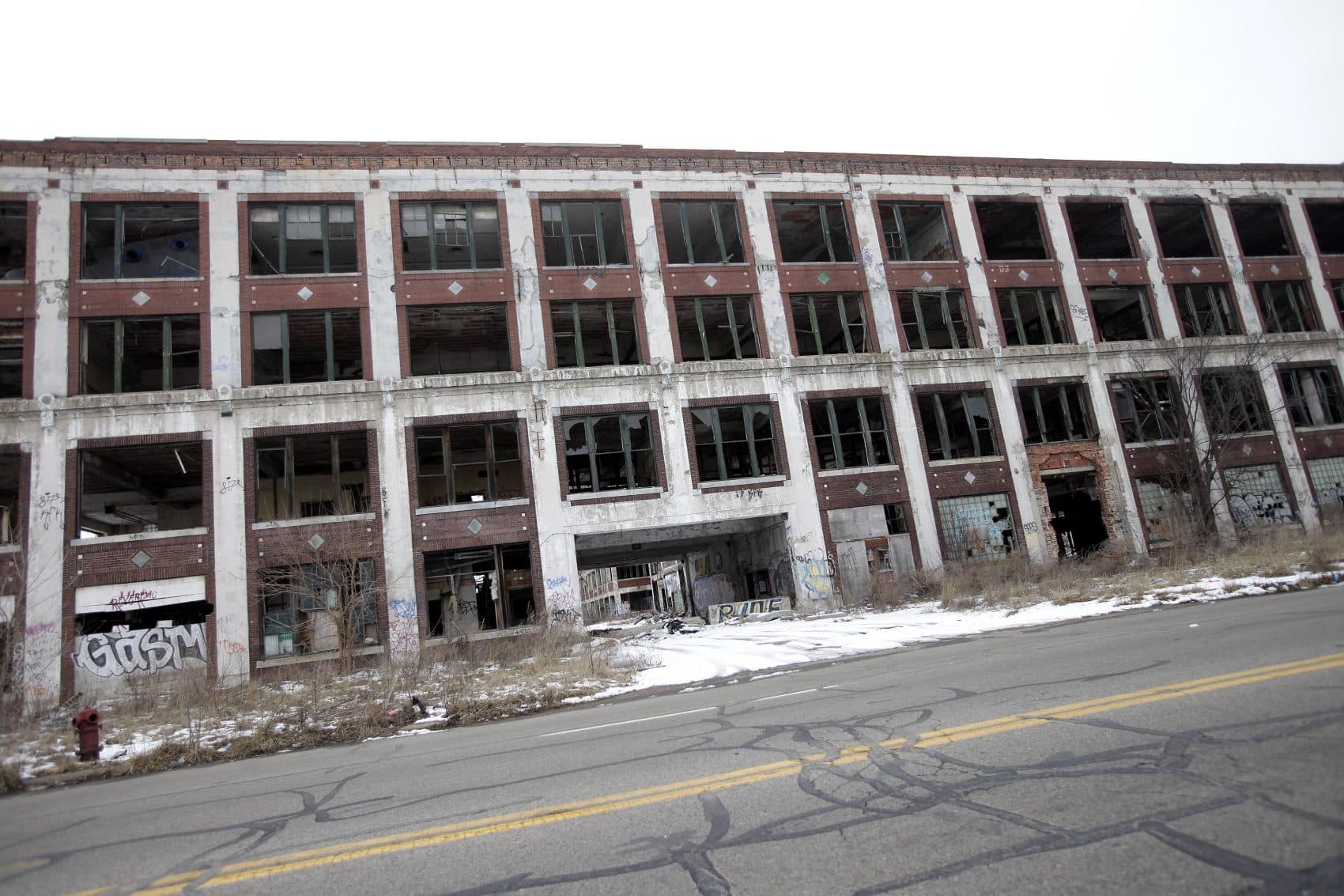 The former Packard Plant in Detroit in February 2013. (J.D. Pooley/Getty Images)
