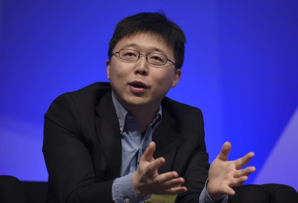 Feng Zhang of the Broad Institute of MIT participates in a panel discussion at the National Academy of Sciences international summit on the safety and ethics of human gene editing in 2015 in Washington. (Susan Walsh/AP)