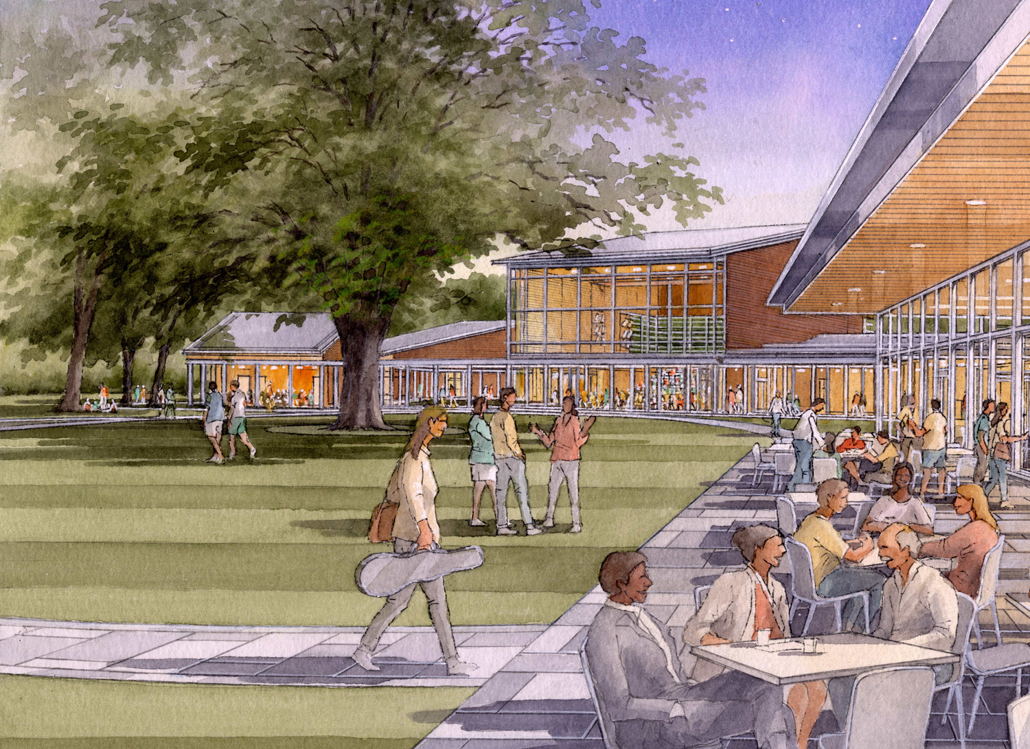 A rendering of what the new Tanglewood pavilions would look like. (Courtesy Boston Symphony Orchestra)