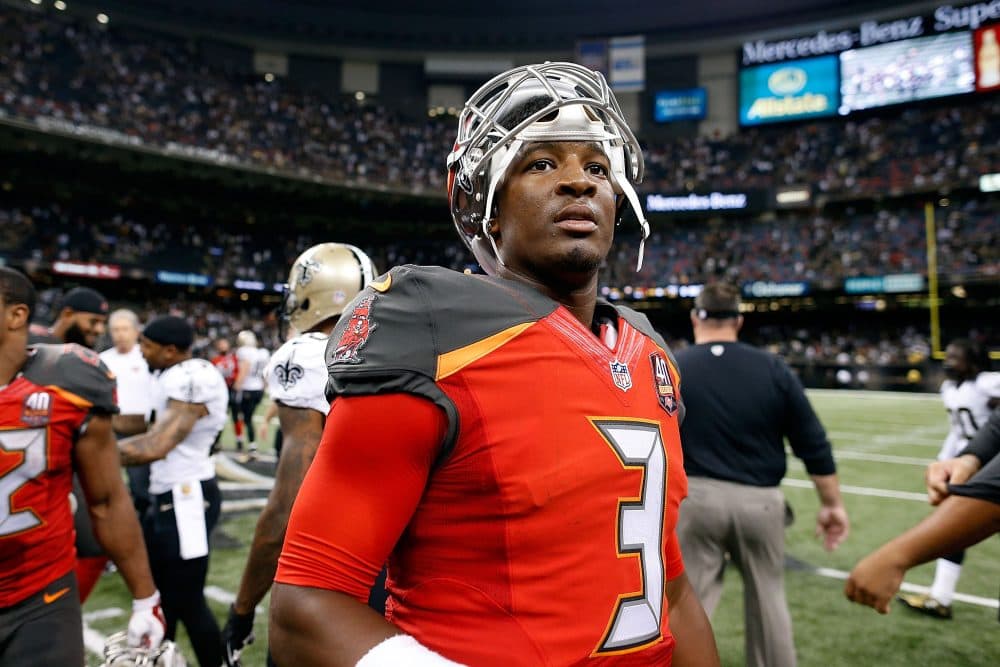 Jameis Winston visited a Florida elementary school on Wednesday. It didn't go well. (Wesley Hitt/Getty Images)