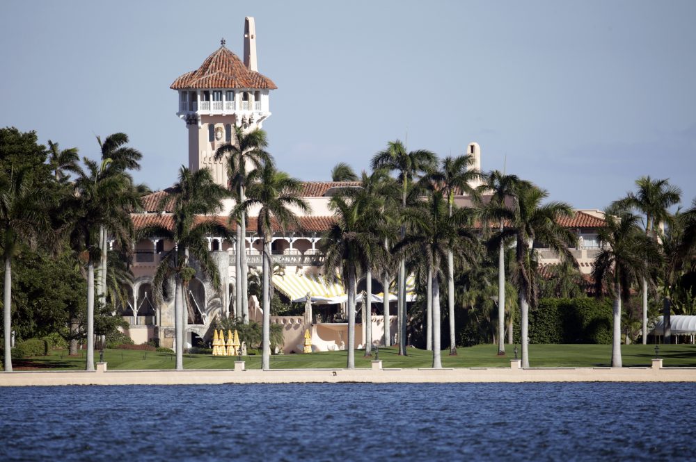 The Mar-a-Lago resort owned by President Trump in Palm Beach, Fla. Petitions are circulating that the Dana-Farber Cancer Institute and the Cleveland Clinic move or cancel galas scheduled for the Florida club’s ballroom later this month. (Lynne Sladky/AP)