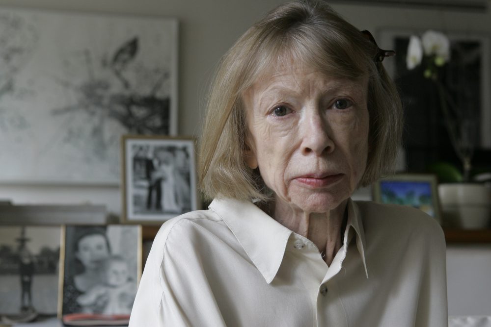 Author Joan Didion in her New York apartment on Sept. 26, 2005. (Kathy Willens/AP)