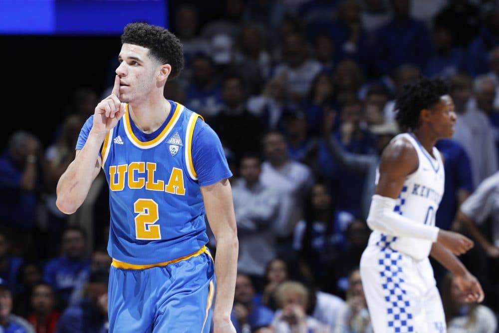 UCLA point guard Lonzo Ball's father, LaVar, has been in the news. (Joe Robbins/Getty Images)