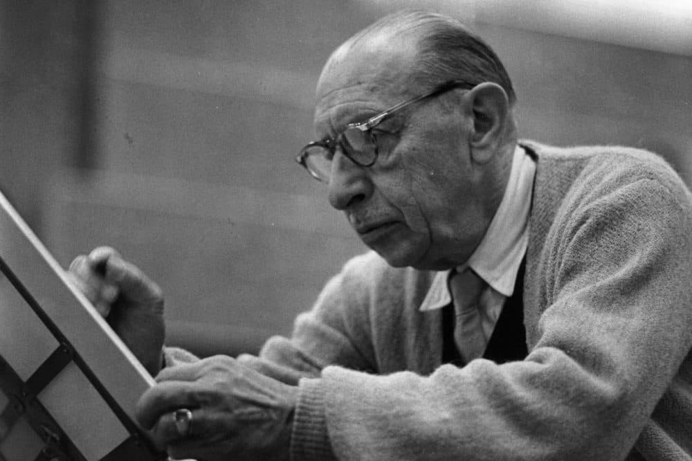 Russian composer Igor Stravinsky at work. (Erich Auerbach/Getty Images)