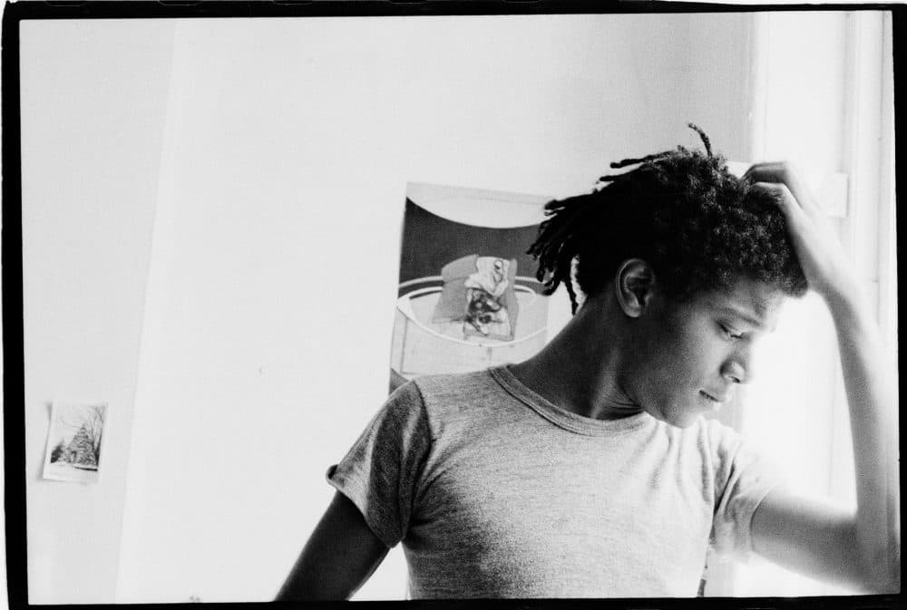 Jean-Michel Basquiat, in the New York apartment in 1980. (Courtesy Alexis Adler)