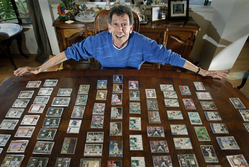 Jerry owns 117 different cards commemorating those eight days, five games that Mike Piazza was on the Marlins. (Christine Cotter, For The New York Times)