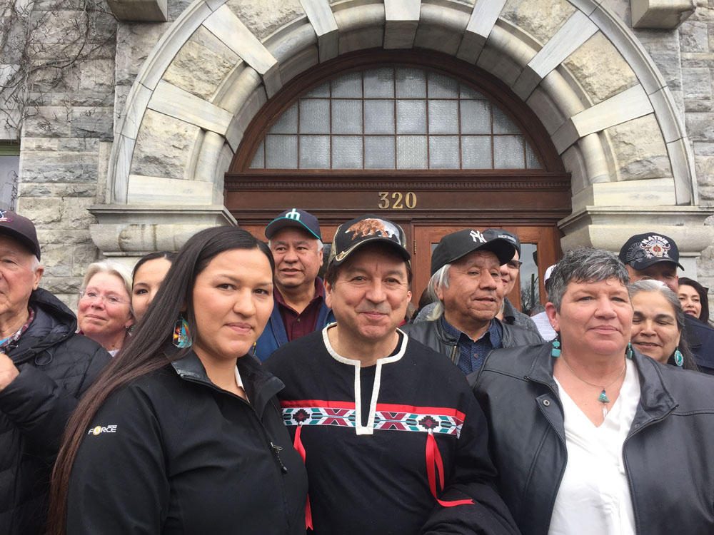 Rick Desautel of Inchelium, Washington, center, was accused of illegal hunting after he crossed into Canada in 2010 to hunt for elk on the traditional hunting grounds of the Sinixt tribe in Canada. (Emily Schwing/Northwest News Network)
