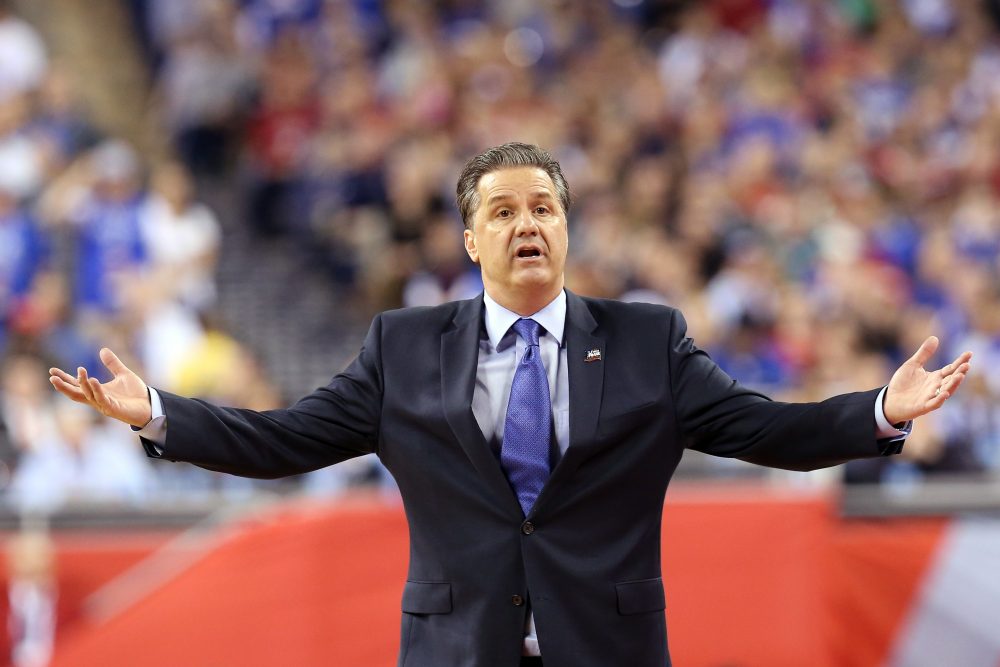 John Calipari is paid $7.4 million each year to coach the men’s basketball team at the University of Kentucky. (Streeter Lecka/Getty Images)