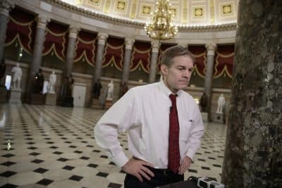 Rep. Jim Jordan, R-Ohio, a key member and founder of the conservative Freedom Caucus, arrives for a TV interview on Capitol Hill in Washington, (J. Scott Applewhite/AP)