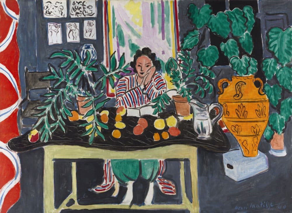 Henri Matisse's 1940 oil painting &quot;Interior with an Etruscan Vase.&quot; (Courtesy Museum of Fine Arts, Boston)