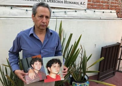 Juan Carlos Moreno has been looking for his son, Jesus Israel, ever since he went missing in 2011. (Peter O'Dowd/Here & Now)