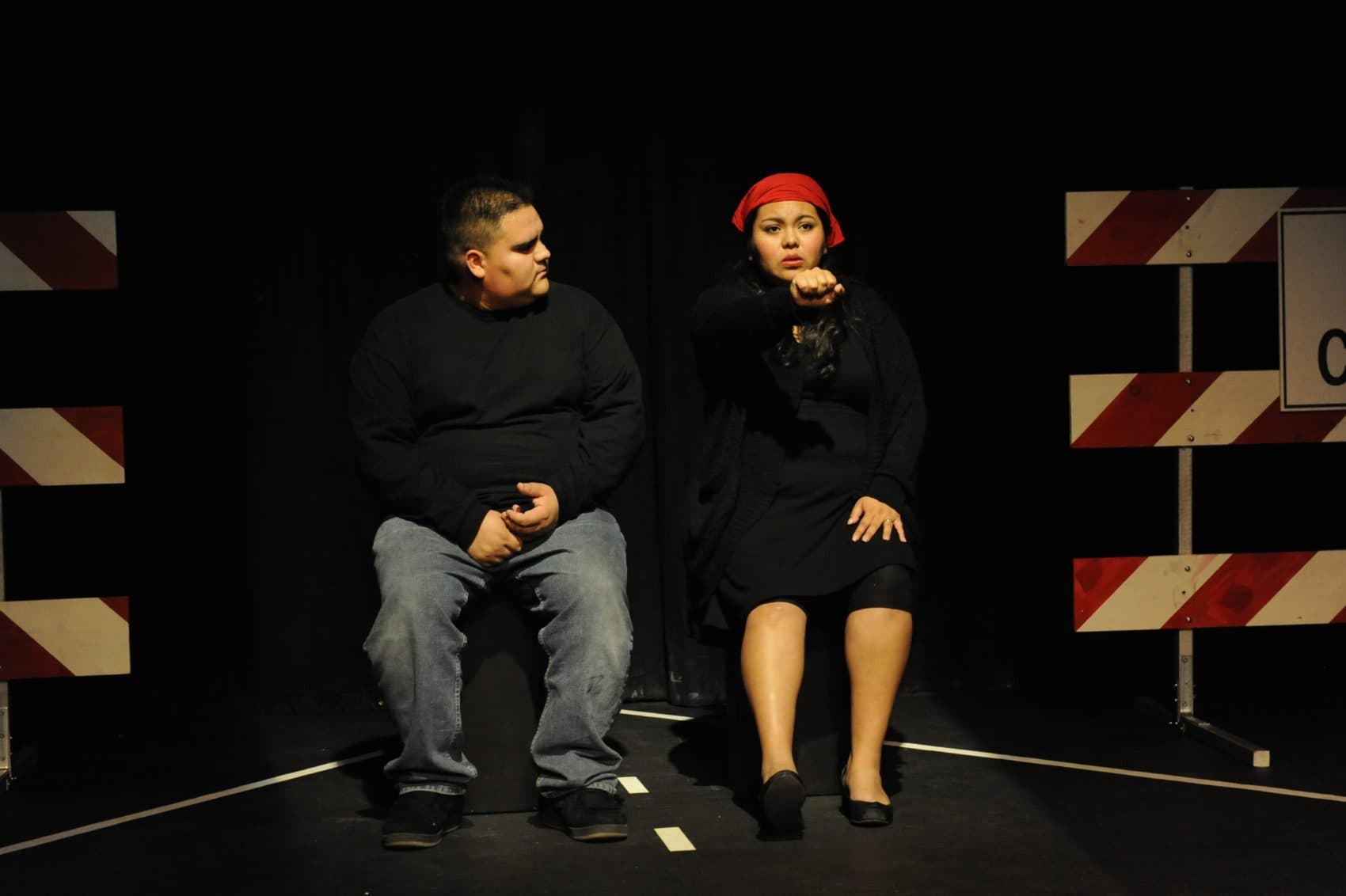Victor Galvan (left) during a performance of &quot;Do You Know Who I Am?&quot; (Courtesy Michael Ensminger)