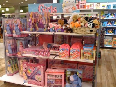 A display of girls' toys. (Janet McKnight/Flickr)