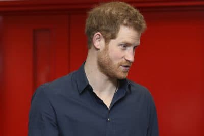 Britain's Prince Harry talks during a visit to the 'Heads Together' charity day at Virgin Money Headquarters, in Newcastle Upon Tyne, England, Tuesday, Feb. 21, 2017. (AP Photo/Scott Heppell, Pool)