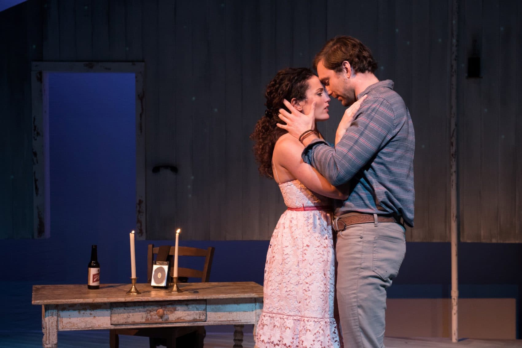 Jennifer Ellis and Christiaan Smith in SpeakEasy Stage Company's production of &quot;The Bridges of Madison County.&quot; (Courtesy Glenn Perry Photography)