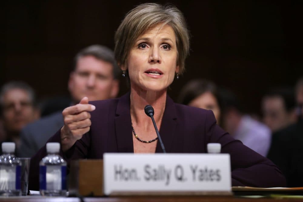 Former acting Attorney General Sally Yates testifies before the Senate Judiciary Committee's Subcommittee on Crime and Terrorism on Capitol Hill, May 8, 2017, in Washington, D.C. (Chip Somodevilla/Getty Images)