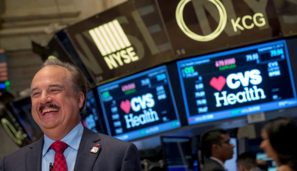 CVS Health President and CEO Larry J. Merlo gives an interview on the floor of the New York Stock Exchange in 2014. (Courtesy CVS Health)
