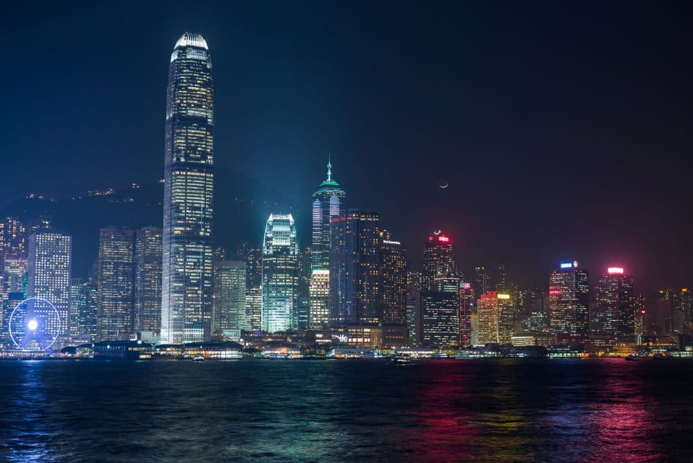 Victoria Harbor and the skyline on Hong Kong island in 2016. (Anthony Wallace/AFP/Getty Images)