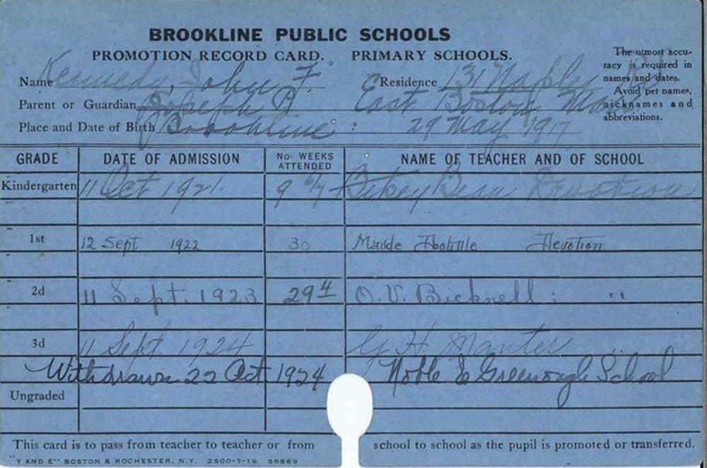 John F. Kennedy started as a kindergartner at the Devotion School in Brookline in 1921. (Courtesy John F. Kennedy Presidential Library)